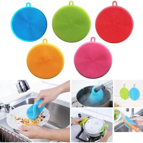Silicone Brush Gel Wash Bowl Brushes Multipurpose Antibacterial Smart Sponge Cleaning Dish Kitchen Window Cleaner Washing Tool