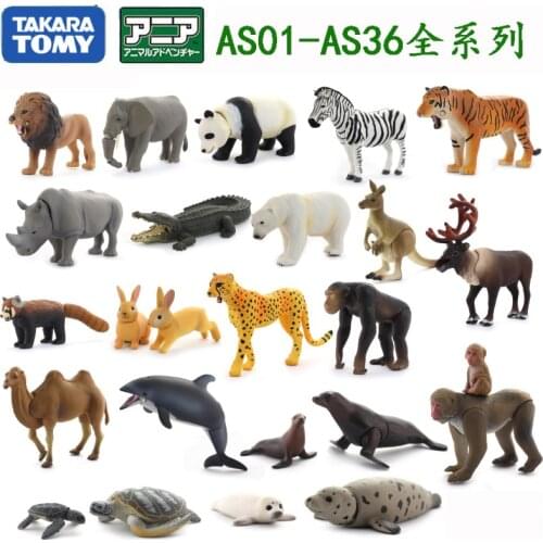 Takara Tomy Tomica ANIA Forest Animal Advanture Model Kit Hot Educational Diecast Resin Baby Toys Funny Kids Dolls Series