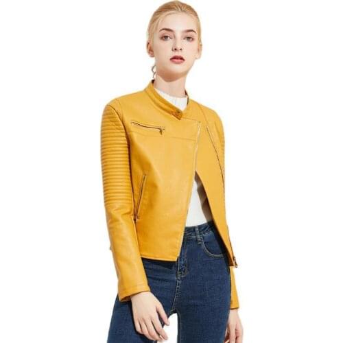 Женские кожаные куртки TOPINEUP China At AliExpress