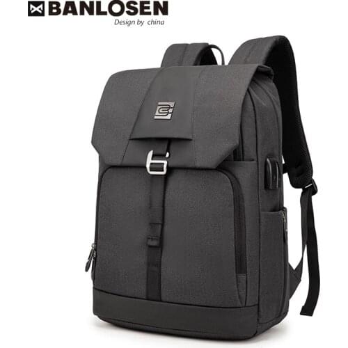 Banlosen New Leisure Light Weight 15.6"Laptop Backpack High Quality Male Travel Anti theft USB Recharging Waterproof School Bags