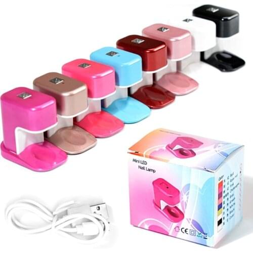 3W UV LED Nail Dryer Lamp Mini 8Colors Shape Nail Gel Polish Machine Single Finger Usb Mini Led Nail Lamp Portable