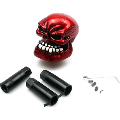 Universal Gear Shift Knob Car Truck Manual Resin Red Skull Head Style Lever Accessories