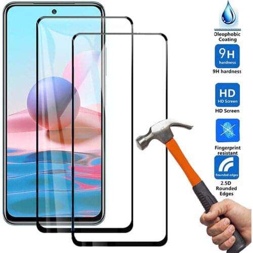 2Pcs Protective Glass For Xiaomi Redmi Note 10 Pro Glass Screen Protector For Xiomi Redme Note 10Pro Note10 Pro Phone Film Armor