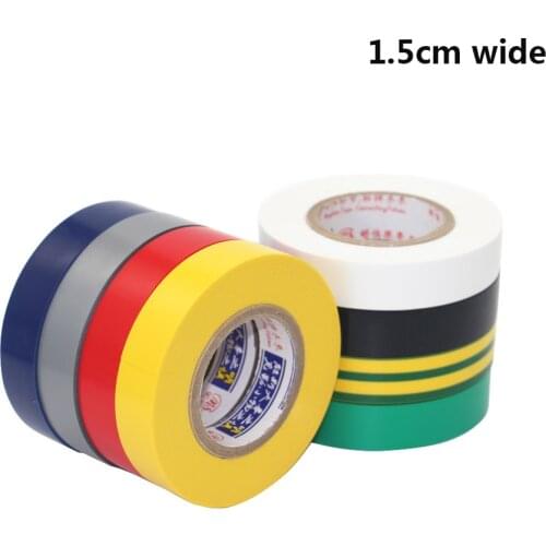 1PC 1.5CM Wide Electrical Tape Insulation Tape Waterproof PVC Electrical tape 18M Long High-temperature Tape