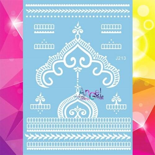 1PC Hot Indian Designs Henna Temporary Tattoo Paste Women Body Art Hands Arm Tattoo Sticker AJ213 Neck tatouage taty Tatoo Chest