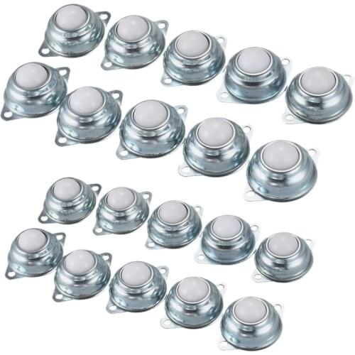 10 Pcs Nylon Roller Ball Trolley Furniture Castor Screw Mounted Ball Bearing Swivel Caster Tool