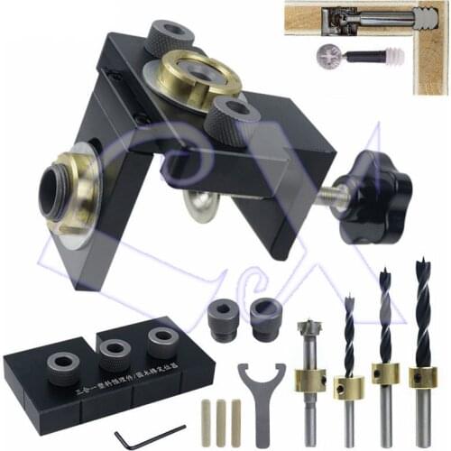 3 in 1 hole puncher plate furniture connector hole opener woodworking tool 2 in 1 hole punch locator