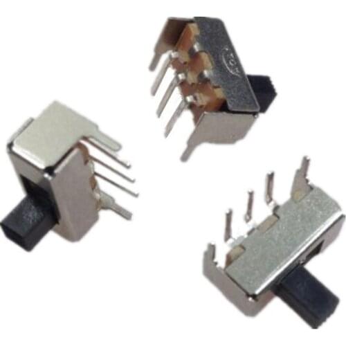 500PCS SS12F23 SS-12F23 SPDT 1P2T Toggle switch slide switches 5PIN 3+2 90 degree handle length 4mm ROHS