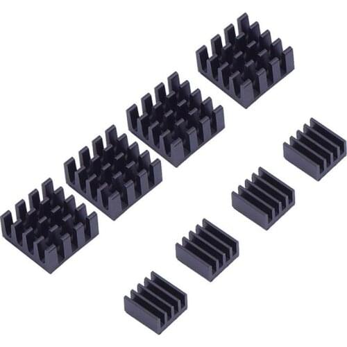 8 PCS for Raspberry Pi Aluminum Heatsink Heat Sink Computer Cooler Radiator For Electronic Chip Heat Dissipation Cooling Pads