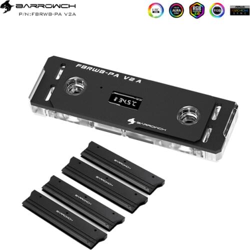 Barrowch RAM Cooling Block RAM Vest Multi-mode Digital Display Memory Module Cooling Block Set Flash Stick Cooler Kits
