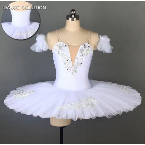 White Swan Stage Performance Ballet Tutu with Spandex Bodice Women & Girl Stage Show Costumes Ballerina Standard Dress BLL059