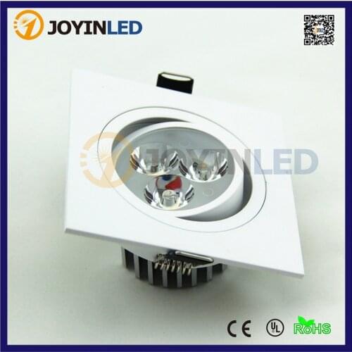 Free Shipping 10pcs Focos Led Empotrables En Techo 3X1W 6W White Square Led Downlight