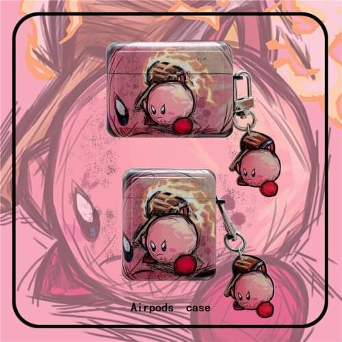 Cute Cartoon Indignation Kirby Earphone Case For Airpods 1/2 3 Pro Wireless Bluetooth Headset Classic Game Pendant Cover Fundas