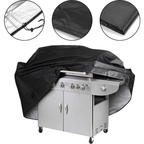 Black Waterproof BBQ Grill Barbecue Cover Accessories Grill Cover Anti Dust Rain Gas Charcoal Electric Barbecue Grill Bag