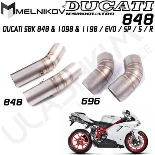Motorcycle Exhaust middle link pipe Muffler for DUCATI SBK 848 & 1098 & 1198 / EVO / SP / S / R 695 696 795 796 1100 Exhaust