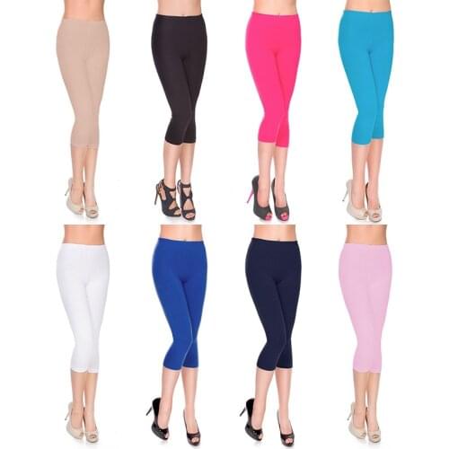 Ice Silk Short Leggings Women Summer Ultra Thin Pants Leggings Elastic Slim Short Capris Girl Basic Bodycon Under Jeggings
