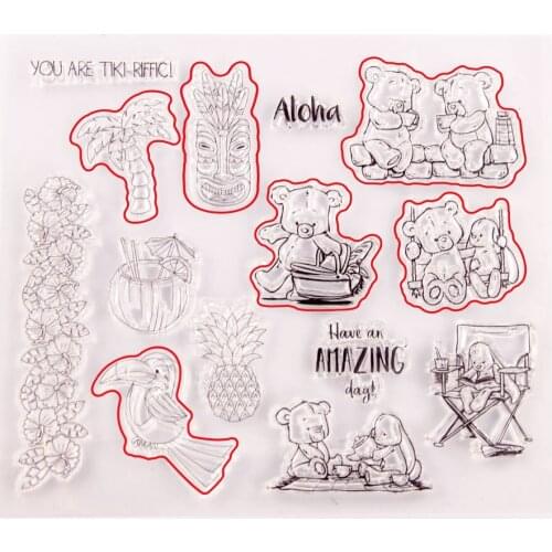 Bear Bunny Parrot Pineapple Metal Cutting Dies and Stamps for Scrapbooking Decorative DIY Crafts Embossing Paper Cards Stencils