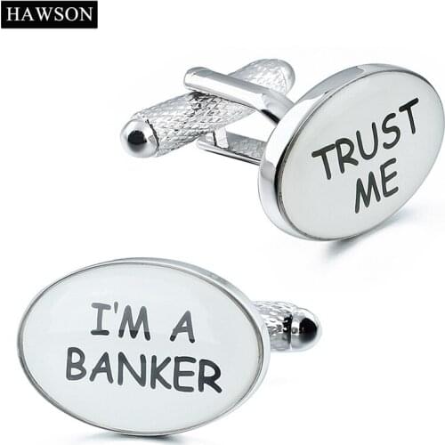 Fashion Office Banker Cuff links for Mens Clothing Jewelry Enamel Cuff link French 2 Button with Box