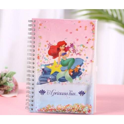 A5 Size Fashion Pink Girl Notebook PVC Oil Notepad Cartoon Princess Beauty Memo Notes Creative Students Diary Book Delicate Book