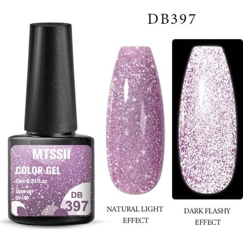 MTSSII Reflective Glitter Gel Nail Polish Flash Auroras Laser Nail Gel Nail Art Varnish Semi Permanent Base And Top Gel