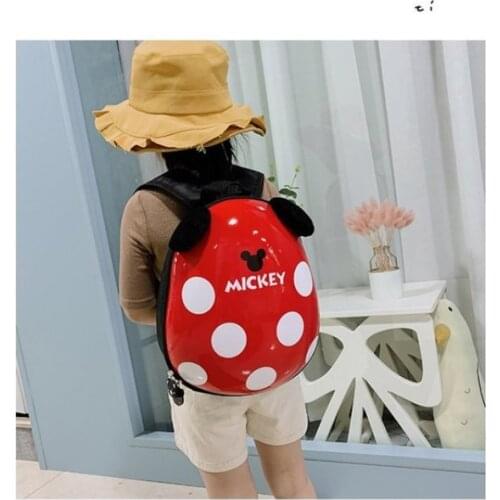 Cartoon schoolbag Mickey hard shell schoolbag kindergarten schoolbag baby backpack children eggshell bag
