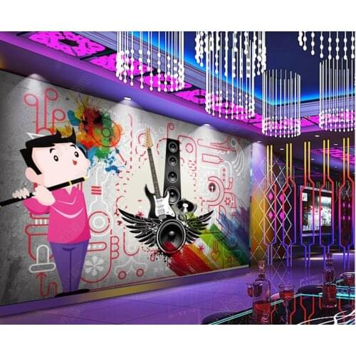 Custom mural on the wall 3d photo wallpaper Music instrument bar KTV tooling home decor living room wallpaper for wall 3 d