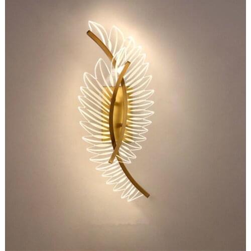 Wall Lamp Bedroom Living Room Background Wall Lamp Luxtury Study Room Wall Type Copper Acrylic Wall Lamp Home