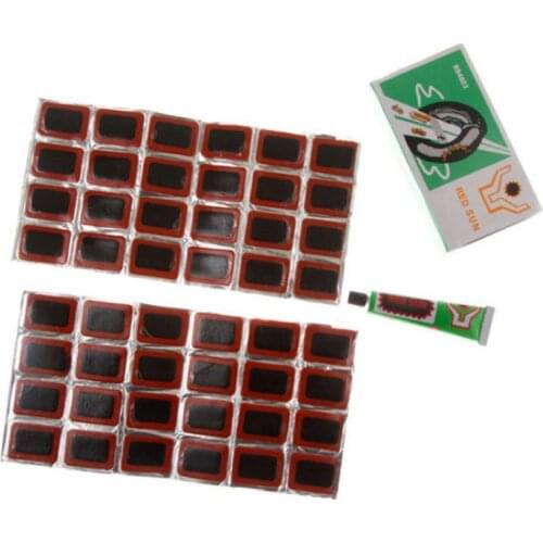 New ME51 48pcs Bicycle Repair Tools Bike Tire Repair Rubber Puncture Patch No Glue Bicycle Tyre Set Bicycle Repaire Tools 25MM