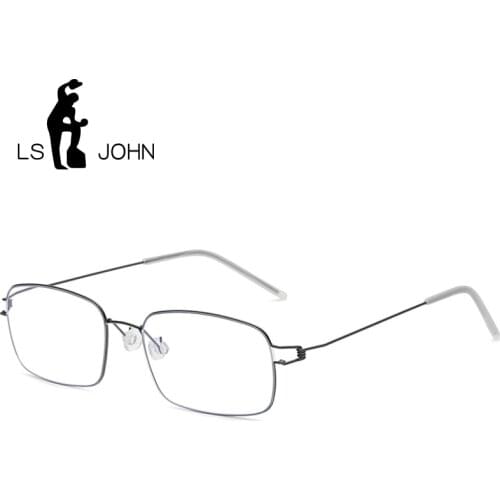 LS JOHN BRAND Square Reading Glasses Men Women Ultralight Screwless Anti Blue Ray Prescription Presbyopic Eyewear +1.0 to +4.0