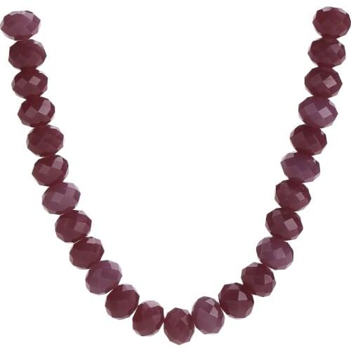 Wholesale Findings Jewelry Making Faceted DIY Jade Purple Rondelle Beads Craft Loose Spacer Bulk 3-12mm Charms Glass Crystal