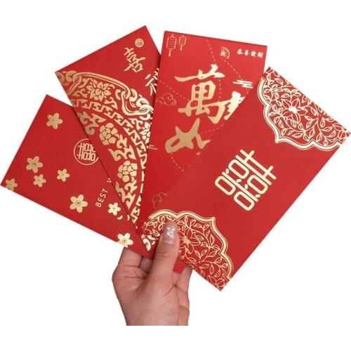Personality red envelope for the year of the ox bronzing Chinese New Year hollowing out red envelopes for wedding red envelopes