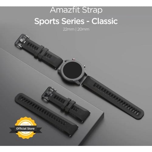 Original Amazfit Strap Sports Series 20 mm Classic Wristband Strap for Smartwatch Smart Watch Quick Release Design