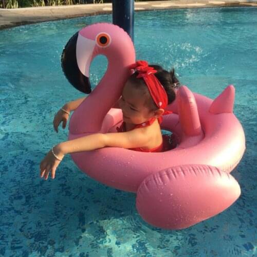 Rooxin Baby Swimming Ring Flamingo Swan Inflatable Swimming Pool Float Baby Seat Boat Kids Summer Water Fun Pool Toys