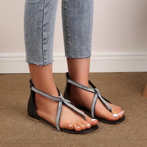 Crystal 2021 New Women Sandals Summer Fashion Ladies Sandals Slippers Ladies Beach Slippers Small Flash Diamond Woman Sandals