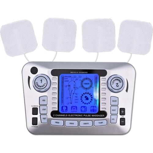 TENS Physiotherapy Massager Rechargeable Pain Relieve Pain Relax Muscle Stimulator EMS Acupuncture Body Massage Digital Therapy