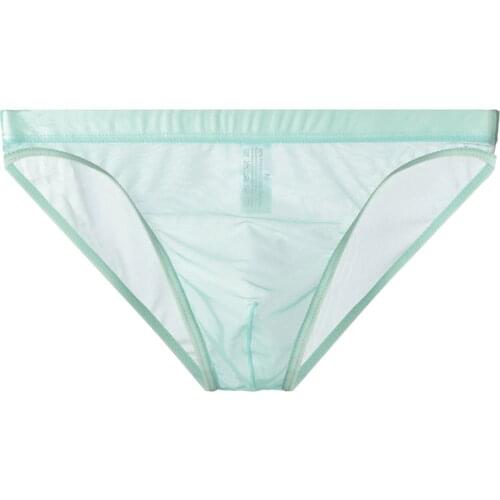 Mens Low Rise Underwear Briefs Sexy Breathable Male Panties Hombre See Through Man Gay Mesh Transparent Ultra-thin Underpants