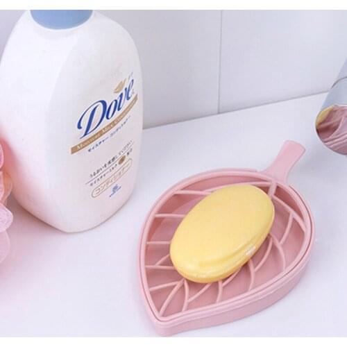 Bathroom Dish Plate Sponge Holder PP Soap Box Tray Rack Drain Dish Shower Storage Rack Dispenser Soap Rack