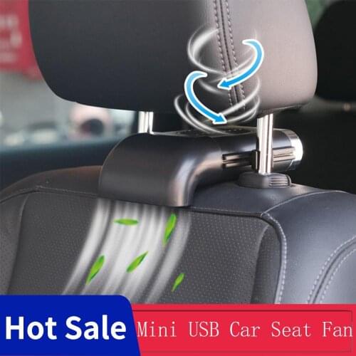 Car Back Seat Fan Mini USB Foldable Silent Fan Cooler Portable Air Cooling Fan Use Desktop Office Fan Three Grade Wind Speed