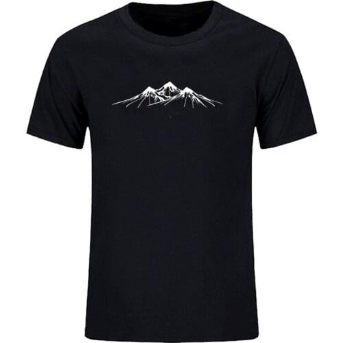 Fun summer casual print mountain fun short sleeve T-shirt for men and women