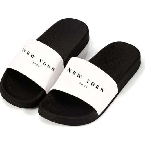 Slippers For Women Summer Indoor Home Flip Flops New York Letter Women Sandals Bathroom Non-slip Woman Slipper Fashion shoes