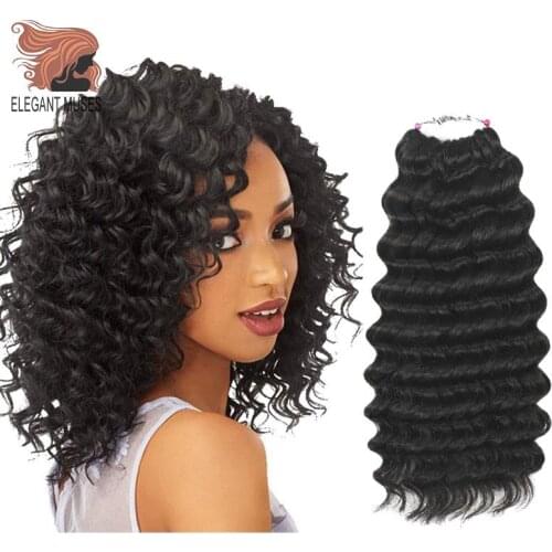 Deep Pop Curl 8inch Synthetic Crochet Braiding Hair Extensions Short Ombre Freetress Wave Hair1Pcs/pack