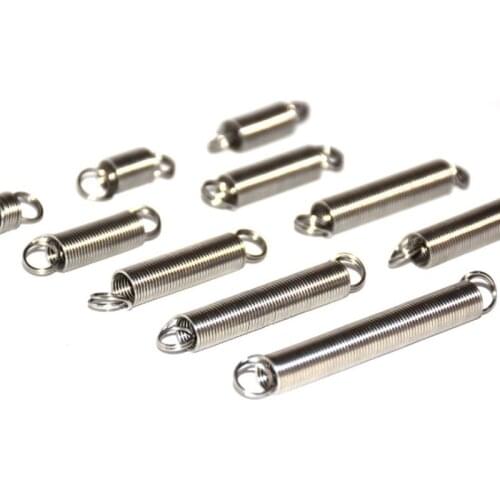 10Pcs 304 stainless steel double hook small tension spring hardware accessories wire diameter 0.3mm outer diameter 3mm length 10