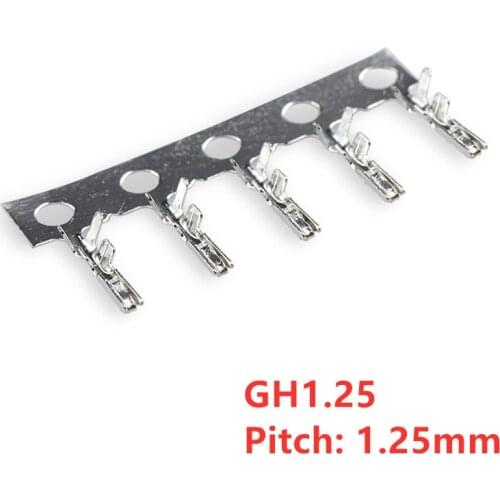 100PCS JST GH shell terminal 1.25mm Pitch with Lock GH1.25 Terminals
