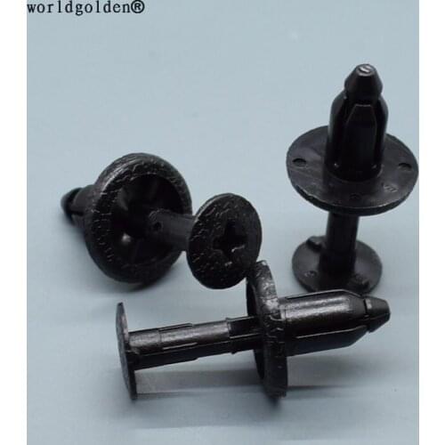 Worldgolden 100pcs plastic clip Vent Cover Push-Type Retainer for Toyota Hiace Joylong#90467-06168