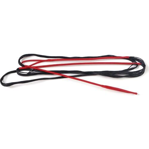 2pcs 113/144/165cm Replacement Bowstring 14 Strands Bow String Durable Replacement Bowstrings for Recurve Bow Black Red