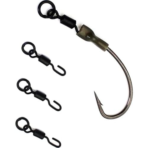 20Pcs Carp Fishing Accessories Spinner Swivels Quick Change Swivels for Ronnie Rigs Rolling Swivel Carp Fishing Chod Rig Tackle