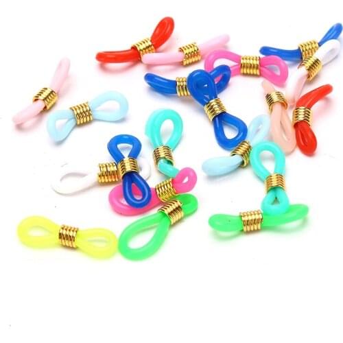20pcs Ear Hook Eyeglasses Spectacles Chain Glasses Retainer Ends Rope Sunglasses Cord Holder Strap Retainer End Loop Connector