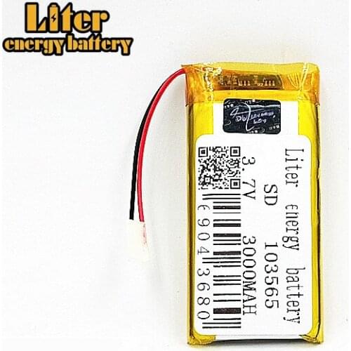 3.7V,3000mAH,103565 Polymer lithium ion / Li-ion Rechargeable battery for TOY,POWER BANK,GPS,mp3,mp4,E-book,tablet,speaker