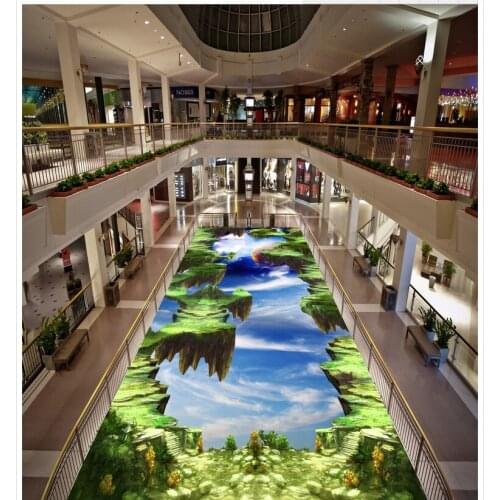 3d customized wallpaper Home Decoration Game Scene floor pvc wallpaper 3d waterproof wallpaper for bathroom wall