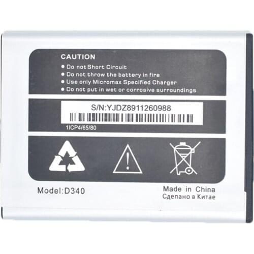 5pcs/lot Mobile Phone Battery For Micromax D340 Battery 2500mAh